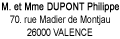tampon empreinte 3 lignes