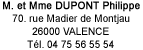 tampon empreinte 4 lignes
