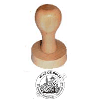 Tampon bois personnalisé ''Texte en Rond''