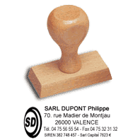 Tampon bois personnalisé ''Texte + Logo''