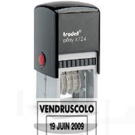 Tampon personnalisé Texte + Date