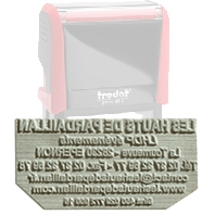 Empreintes caoutchouc pour tampon encreur