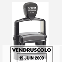 Tampon personnalisé ''Texte + Date''