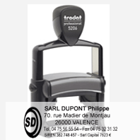 Tampon personnalisé ''Texte + Logo'' Métal Line