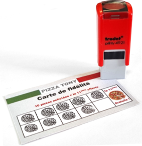 Carte de fidelité avec tampon